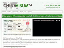 Tablet Screenshot of chinavisum24.de